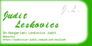 judit leskovics business card